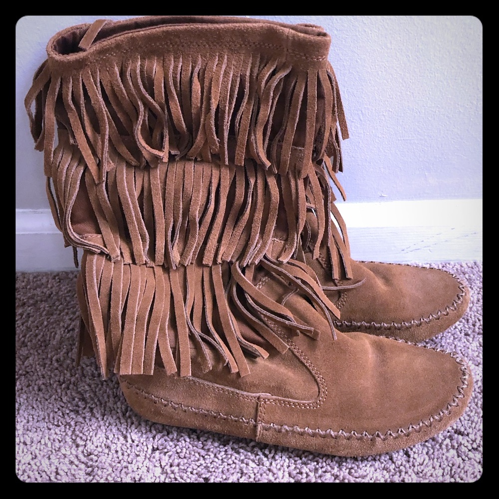 Lauren Conrad fringe boots